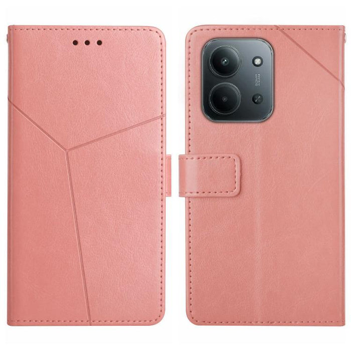 Funda de cuero para teléfono con tapa y patrón en forma de Y, For Redmi A7 Pro 171mm / Poco C85x 5G, For Redmi Note 15 Pro+ 5G Global 163.3mm, For Redmi Note 15 5G Global 164mm, For Redmi Note 15 Pro 4G Global 163.2mm                                   ...