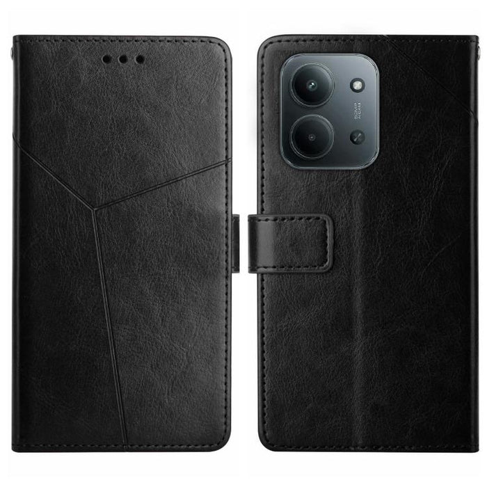 Funda de cuero para teléfono con tapa y patrón en forma de Y, For Redmi A7 Pro 171mm / Poco C85x 5G, For Redmi Note 15 Pro+ 5G Global 163.3mm, For Redmi Note 15 5G Global 164mm, For Redmi Note 15 Pro 4G Global 163.2mm                                   ...