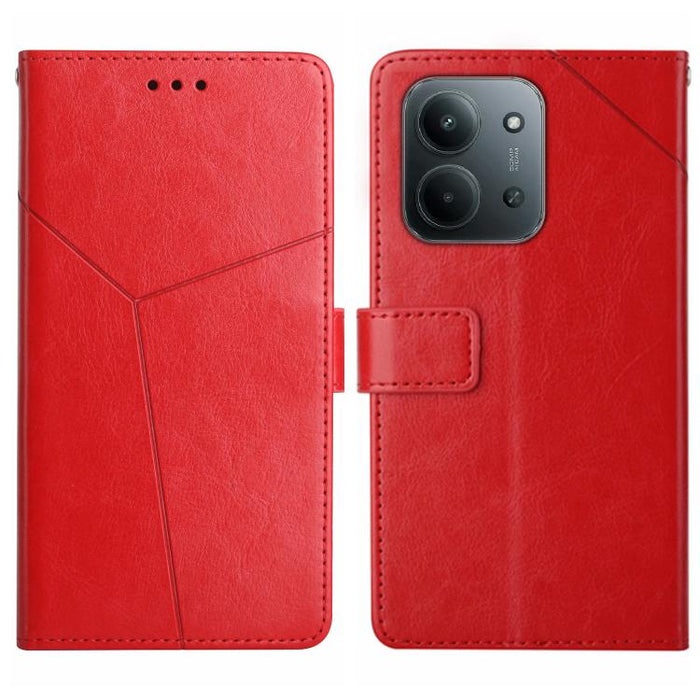 Funda de cuero para teléfono con tapa y patrón en forma de Y, For Redmi A7 Pro 171mm / Poco C85x 5G, For Redmi Note 15 Pro+ 5G Global 163.3mm, For Redmi Note 15 5G Global 164mm, For Redmi Note 15 Pro 4G Global 163.2mm                                   ...