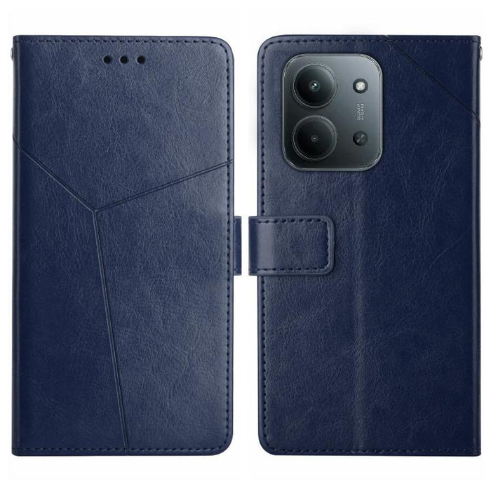 Funda de cuero para teléfono con tapa y patrón en forma de Y, For Redmi A7 Pro 171mm / Poco C85x 5G, For Redmi Note 15 Pro+ 5G Global 163.3mm, For Redmi Note 15 5G Global 164mm, For Redmi Note 15 Pro 4G Global 163.2mm                                   ...