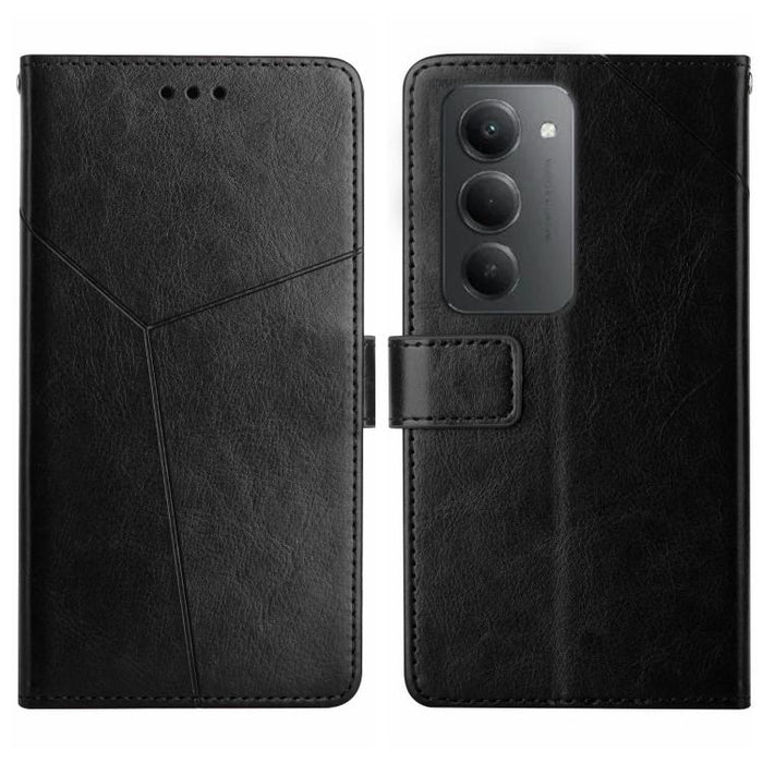 Funda de cuero para teléfono con tapa y patrón en forma de Y, For Redmi A7 Pro 171mm / Poco C85x 5G, For Redmi Note 15 Pro+ 5G Global 163.3mm, For Redmi Note 15 5G Global 164mm, For Redmi Note 15 Pro 4G Global 163.2mm                                   ...
