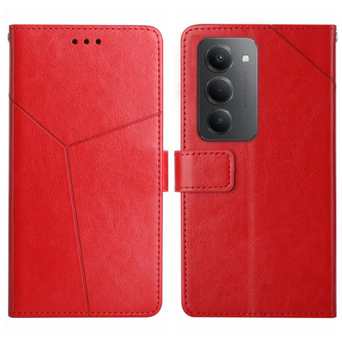 Funda de cuero para teléfono con tapa y patrón en forma de Y, For Redmi A7 Pro 171mm / Poco C85x 5G, For Redmi Note 15 Pro+ 5G Global 163.3mm, For Redmi Note 15 5G Global 164mm, For Redmi Note 15 Pro 4G Global 163.2mm                                   ...
