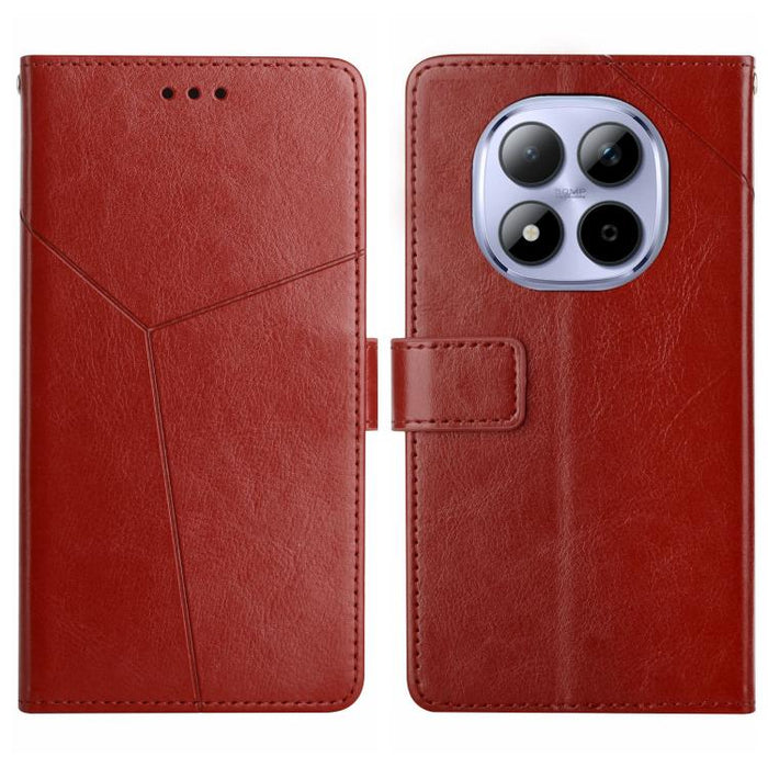 Funda de cuero para teléfono con tapa y patrón en forma de Y, For Redmi A7 Pro 171mm / Poco C85x 5G, For Redmi Note 15 Pro+ 5G Global 163.3mm, For Redmi Note 15 5G Global 164mm, For Redmi Note 15 Pro 4G Global 163.2mm                                   ...