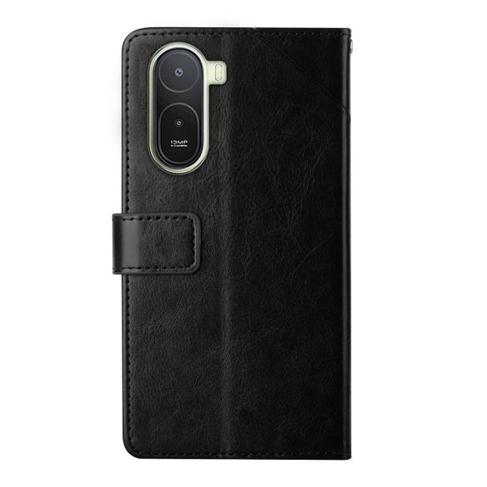 Funda de cuero para teléfono con tapa y patrón en forma de Y, For Redmi A7 Pro 171mm / Poco C85x 5G, For Redmi Note 15 Pro+ 5G Global 163.3mm, For Redmi Note 15 5G Global 164mm, For Redmi Note 15 Pro 4G Global 163.2mm                                   ...