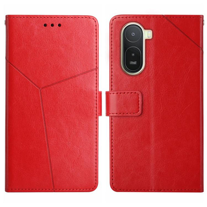 Funda de cuero para teléfono con tapa y patrón en forma de Y, For Redmi A7 Pro 171mm / Poco C85x 5G, For Redmi Note 15 Pro+ 5G Global 163.3mm, For Redmi Note 15 5G Global 164mm, For Redmi Note 15 Pro 4G Global 163.2mm                                   ...