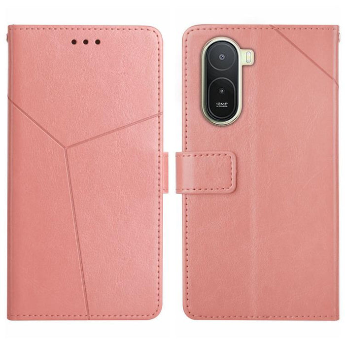 Funda de cuero para teléfono con tapa y patrón en forma de Y, For Redmi A7 Pro 171mm / Poco C85x 5G, For Redmi Note 15 Pro+ 5G Global 163.3mm, For Redmi Note 15 5G Global 164mm, For Redmi Note 15 Pro 4G Global 163.2mm                                   ...