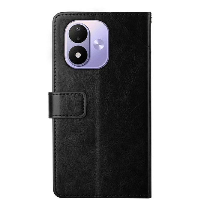 Funda de cuero para teléfono con tapa y patrón en forma de Y, For Redmi A7 Pro 171mm / Poco C85x 5G, For Redmi Note 15 Pro+ 5G Global 163.3mm, For Redmi Note 15 5G Global 164mm, For Redmi Note 15 Pro 4G Global 163.2mm                                   ...