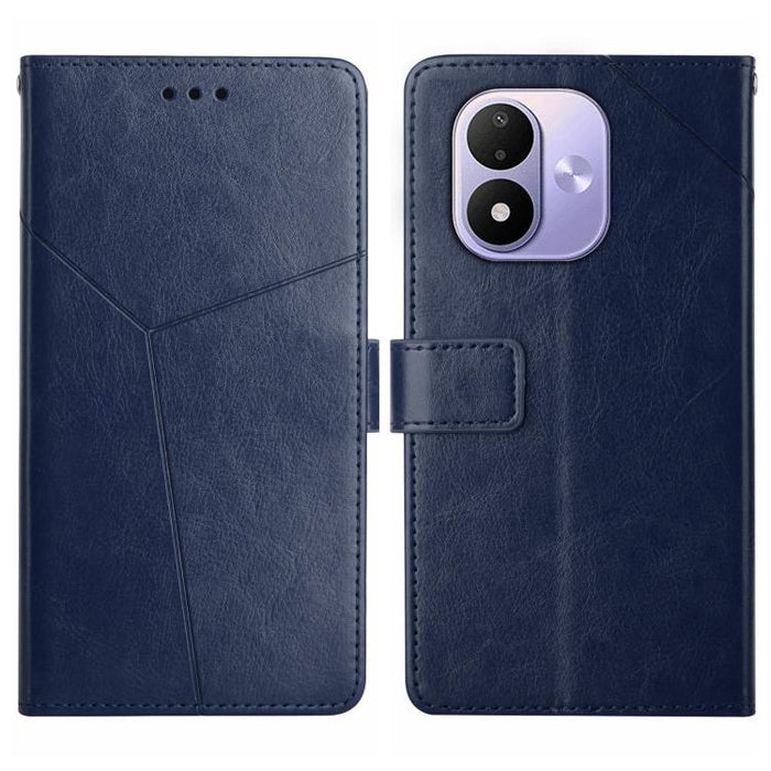 Funda de cuero para teléfono con tapa y patrón en forma de Y, For Redmi A7 Pro 171mm / Poco C85x 5G, For Redmi Note 15 Pro+ 5G Global 163.3mm, For Redmi Note 15 5G Global 164mm, For Redmi Note 15 Pro 4G Global 163.2mm                                   ...