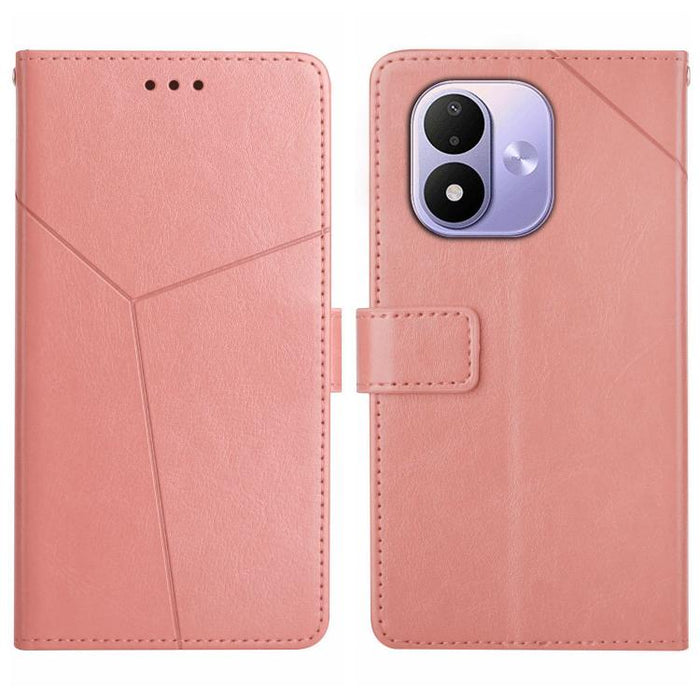 Funda de cuero para teléfono con tapa y patrón en forma de Y, For Redmi A7 Pro 171mm / Poco C85x 5G, For Redmi Note 15 Pro+ 5G Global 163.3mm, For Redmi Note 15 5G Global 164mm, For Redmi Note 15 Pro 4G Global 163.2mm                                   ...