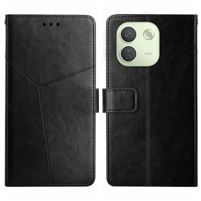 Funda de cuero para teléfono con tapa y patrón en forma de Y, For Redmi A7 Pro 171mm / Poco C85x 5G, For Redmi Note 15 Pro+ 5G Global 163.3mm, For Redmi Note 15 5G Global 164mm, For Redmi Note 15 Pro 4G Global 163.2mm                                   ...