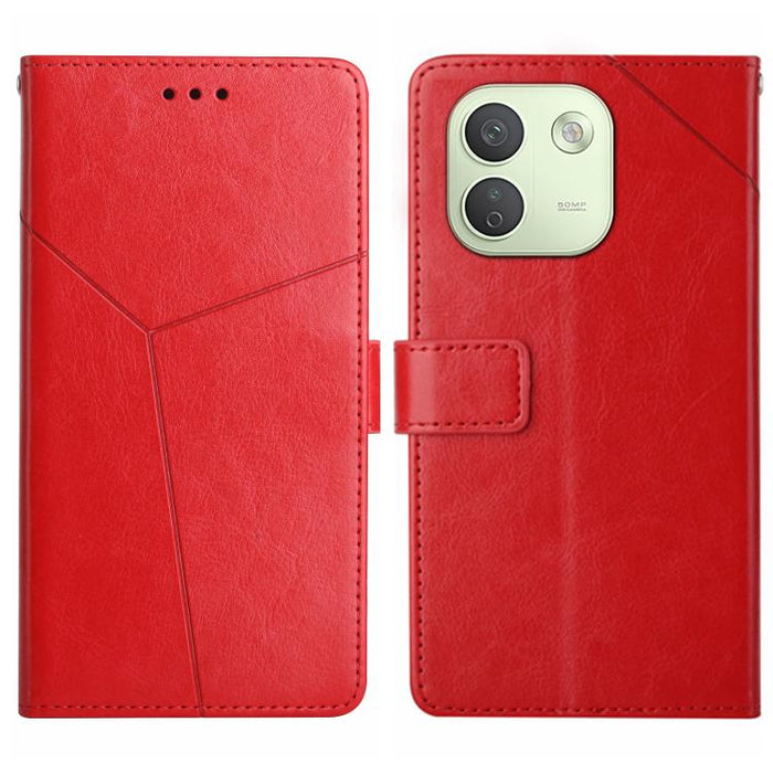 Funda de cuero para teléfono con tapa y patrón en forma de Y, For Redmi A7 Pro 171mm / Poco C85x 5G, For Redmi Note 15 Pro+ 5G Global 163.3mm, For Redmi Note 15 5G Global 164mm, For Redmi Note 15 Pro 4G Global 163.2mm                                   ...
