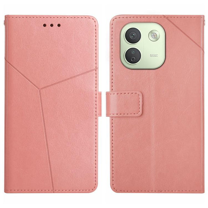 Funda de cuero para teléfono con tapa y patrón en forma de Y, For Redmi A7 Pro 171mm / Poco C85x 5G, For Redmi Note 15 Pro+ 5G Global 163.3mm, For Redmi Note 15 5G Global 164mm, For Redmi Note 15 Pro 4G Global 163.2mm                                   ...
