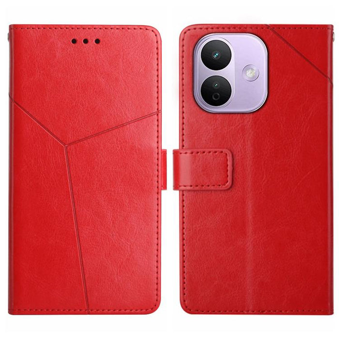 Funda de cuero para teléfono con tapa y patrón en forma de Y, For Redmi A7 Pro 171mm / Poco C85x 5G, For Redmi Note 15 Pro+ 5G Global 163.3mm, For Redmi Note 15 5G Global 164mm, For Redmi Note 15 Pro 4G Global 163.2mm                                   ...