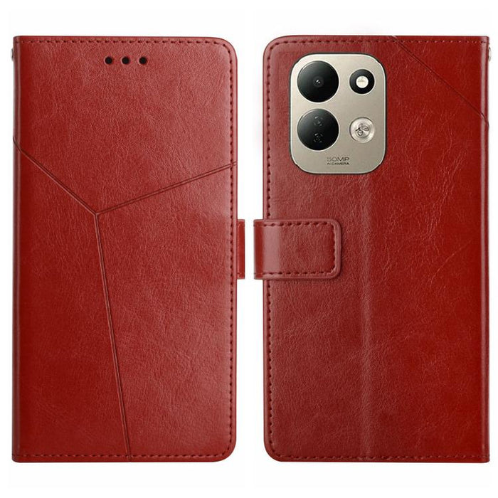Funda de cuero para teléfono con tapa y patrón en forma de Y, For Redmi A7 Pro 171mm / Poco C85x 5G, For Redmi Note 15 Pro+ 5G Global 163.3mm, For Redmi Note 15 5G Global 164mm, For Redmi Note 15 Pro 4G Global 163.2mm                                   ...