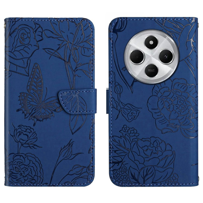 Funda de cuero con tapa para teléfono con relieve de mariposa y tacto de piel, For Redmi A7 Pro 171mm / Poco C85x 5G, For Redmi Note 15 Pro+ 5G Global 163.3mm, For Redmi Note 15 5G Global 164mm, For Redmi Note 15 Pro 4G Global 163.2mm                  ...