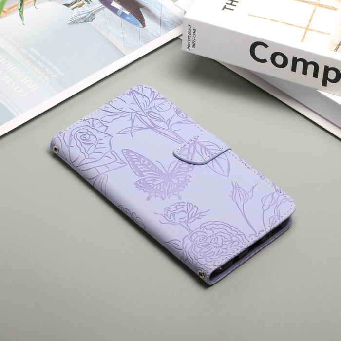 Funda de cuero con tapa para teléfono con relieve de mariposa y tacto de piel, For Redmi Note 14 5G, For Redmi Note 14 Pro+ 5G, For Redmi 14C 4G