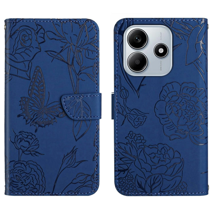Funda de cuero con tapa para teléfono con relieve de mariposa y tacto de piel, For Redmi A7 Pro 171mm / Poco C85x 5G, For Redmi Note 15 Pro+ 5G Global 163.3mm, For Redmi Note 15 5G Global 164mm, For Redmi Note 15 Pro 4G Global 163.2mm                  ...
