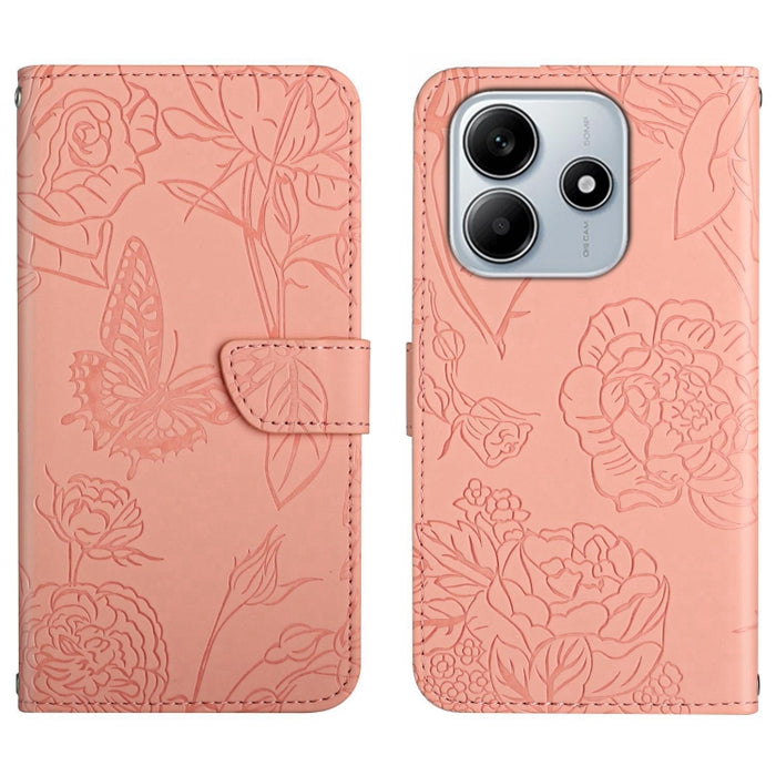 Funda de cuero con tapa para teléfono con relieve de mariposa y tacto de piel, For Redmi A7 Pro 171mm / Poco C85x 5G, For Redmi Note 15 Pro+ 5G Global 163.3mm, For Redmi Note 15 5G Global 164mm, For Redmi Note 15 Pro 4G Global 163.2mm                  ...