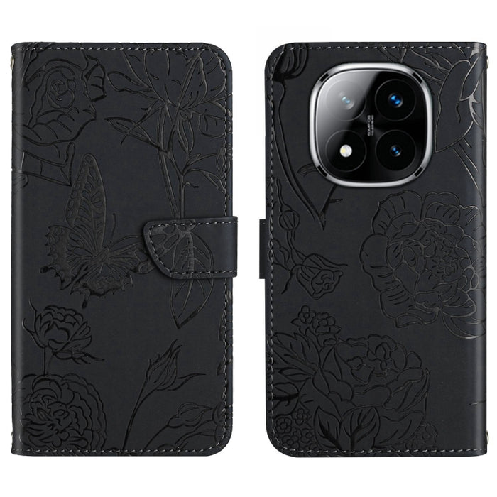 Funda de cuero con tapa para teléfono con relieve de mariposa y tacto de piel, For Redmi A7 Pro 171mm / Poco C85x 5G, For Redmi Note 15 Pro+ 5G Global 163.3mm, For Redmi Note 15 5G Global 164mm, For Redmi Note 15 Pro 4G Global 163.2mm                  ...