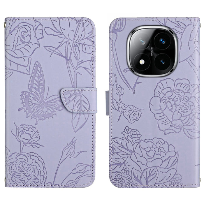 Funda de cuero con tapa para teléfono con relieve de mariposa y tacto de piel, For Redmi A7 Pro 171mm / Poco C85x 5G, For Redmi Note 15 Pro+ 5G Global 163.3mm, For Redmi Note 15 5G Global 164mm, For Redmi Note 15 Pro 4G Global 163.2mm                  ...