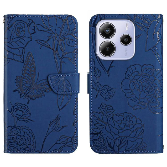 Funda de cuero con tapa para teléfono con relieve de mariposa y tacto de piel, For Redmi A7 Pro 171mm / Poco C85x 5G, For Redmi Note 15 Pro+ 5G Global 163.3mm, For Redmi Note 15 5G Global 164mm, For Redmi Note 15 Pro 4G Global 163.2mm                  ...