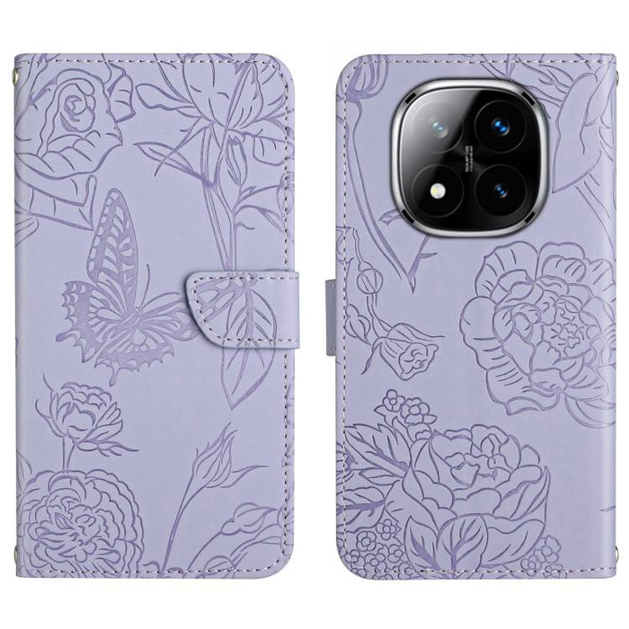 Funda de cuero con tapa para teléfono con relieve de mariposa y tacto de piel, For Redmi A7 Pro 171mm / Poco C85x 5G, For Redmi Note 15 Pro+ 5G Global 163.3mm, For Redmi Note 15 5G Global 164mm, For Redmi Note 15 Pro 4G Global 163.2mm                  ...