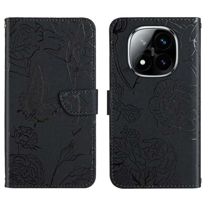 Funda de cuero con tapa para teléfono con relieve de mariposa y tacto de piel, For Redmi A7 Pro 171mm / Poco C85x 5G, For Redmi Note 15 Pro+ 5G Global 163.3mm, For Redmi Note 15 5G Global 164mm, For Redmi Note 15 Pro 4G Global 163.2mm                  ...