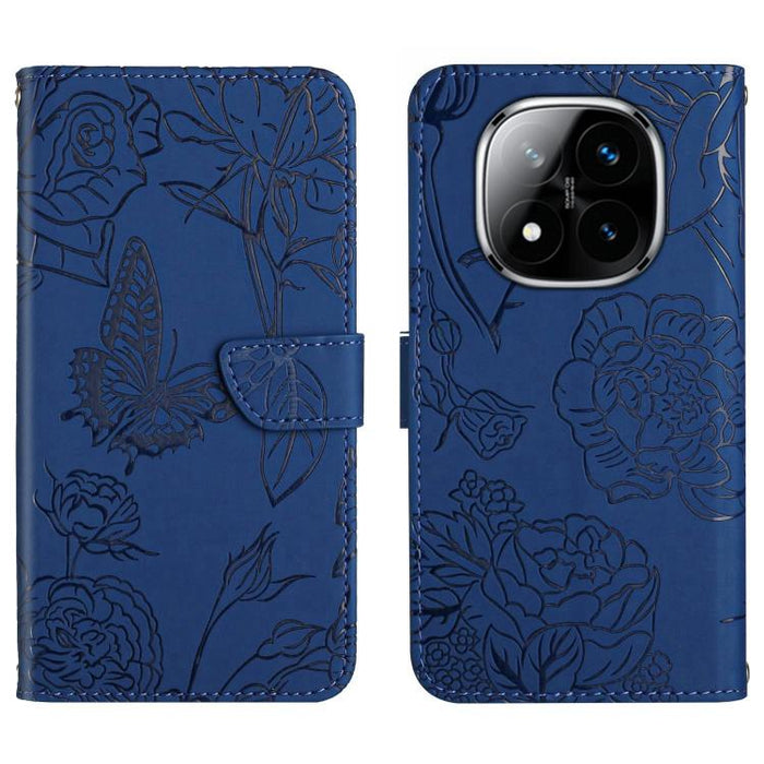 Funda de cuero con tapa para teléfono con relieve de mariposa y tacto de piel, For Redmi A7 Pro 171mm / Poco C85x 5G, For Redmi Note 15 Pro+ 5G Global 163.3mm, For Redmi Note 15 5G Global 164mm, For Redmi Note 15 Pro 4G Global 163.2mm                  ...