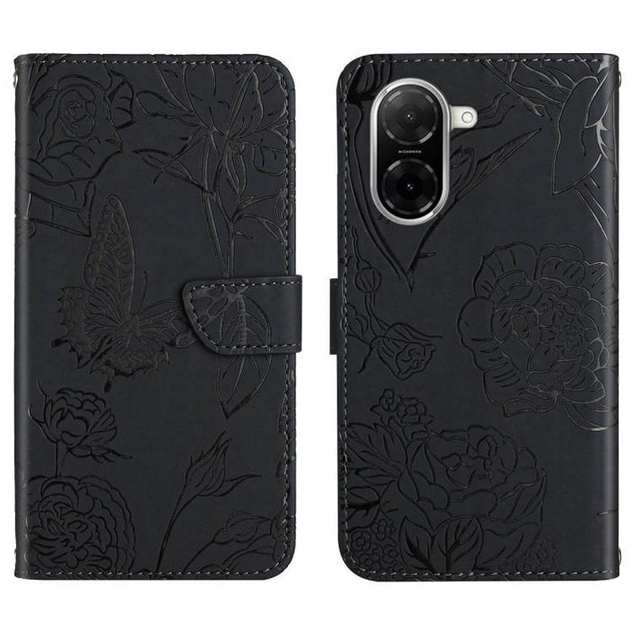 Funda de cuero con tapa para teléfono con relieve de mariposa y tacto de piel, For Redmi A7 Pro 171mm / Poco C85x 5G, For Redmi Note 15 Pro+ 5G Global 163.3mm, For Redmi Note 15 5G Global 164mm, For Redmi Note 15 Pro 4G Global 163.2mm                  ...