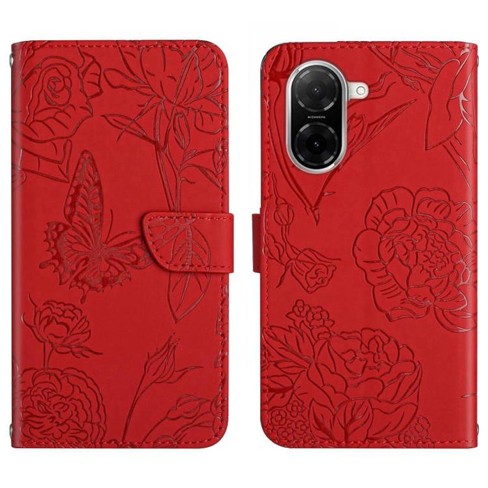 Funda de cuero con tapa para teléfono con relieve de mariposa y tacto de piel, For Redmi A7 Pro 171mm / Poco C85x 5G, For Redmi Note 15 Pro+ 5G Global 163.3mm, For Redmi Note 15 5G Global 164mm, For Redmi Note 15 Pro 4G Global 163.2mm                  ...