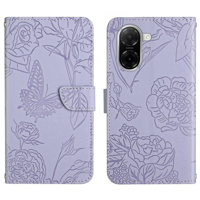 Funda de cuero con tapa para teléfono con relieve de mariposa y tacto de piel, For Redmi A7 Pro 171mm / Poco C85x 5G, For Redmi Note 15 Pro+ 5G Global 163.3mm, For Redmi Note 15 5G Global 164mm, For Redmi Note 15 Pro 4G Global 163.2mm                  ...