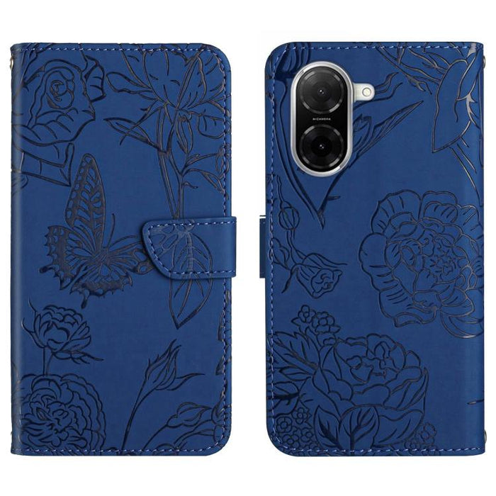 Funda de cuero con tapa para teléfono con relieve de mariposa y tacto de piel, For Redmi A7 Pro 171mm / Poco C85x 5G, For Redmi Note 15 Pro+ 5G Global 163.3mm, For Redmi Note 15 5G Global 164mm, For Redmi Note 15 Pro 4G Global 163.2mm                  ...