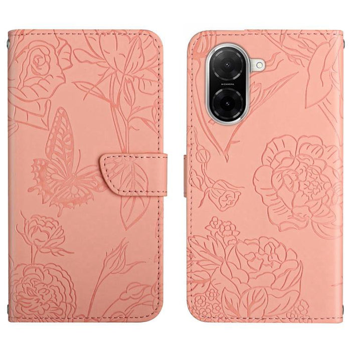 Funda de cuero con tapa para teléfono con relieve de mariposa y tacto de piel, For Redmi A7 Pro 171mm / Poco C85x 5G, For Redmi Note 15 Pro+ 5G Global 163.3mm, For Redmi Note 15 5G Global 164mm, For Redmi Note 15 Pro 4G Global 163.2mm                  ...