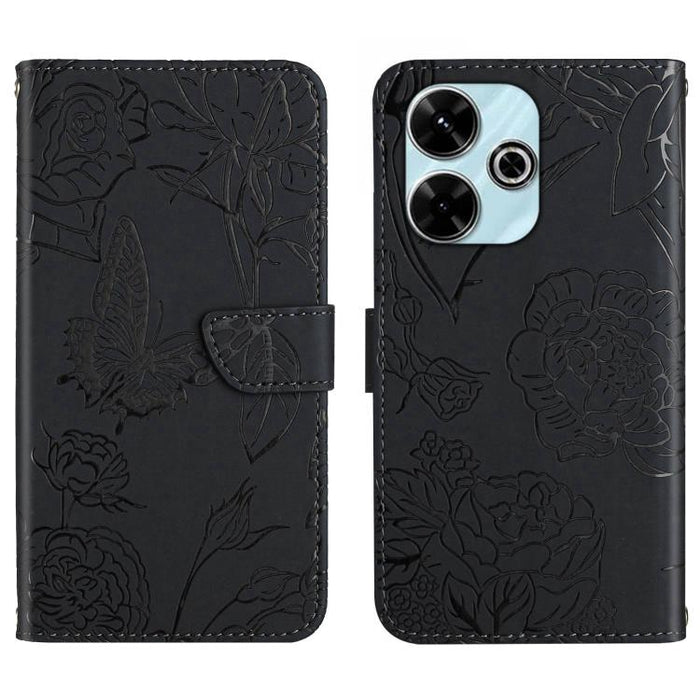 Funda de cuero con tapa para teléfono con relieve de mariposa y tacto de piel, For Redmi A7 Pro 171mm / Poco C85x 5G, For Redmi Note 15 Pro+ 5G Global 163.3mm, For Redmi Note 15 5G Global 164mm, For Redmi Note 15 Pro 4G Global 163.2mm                  ...