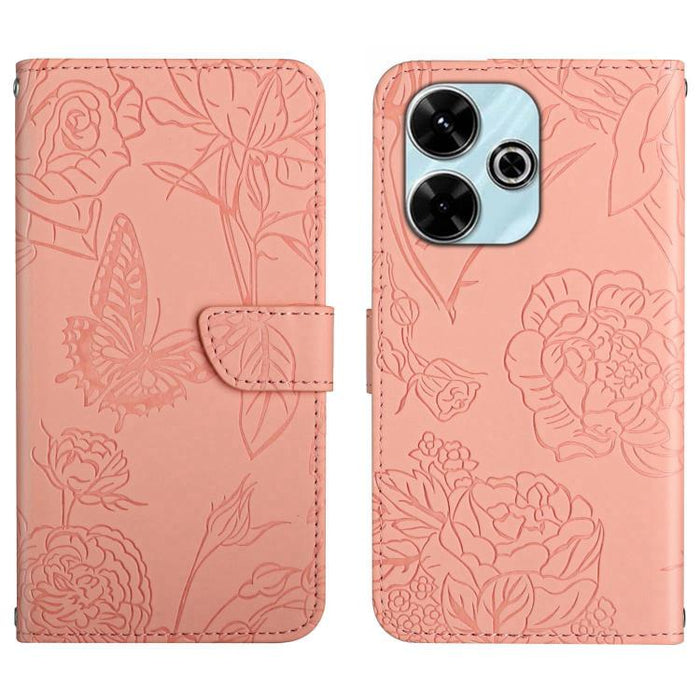 Funda de cuero con tapa para teléfono con relieve de mariposa y tacto de piel, For Redmi A7 Pro 171mm / Poco C85x 5G, For Redmi Note 15 Pro+ 5G Global 163.3mm, For Redmi Note 15 5G Global 164mm, For Redmi Note 15 Pro 4G Global 163.2mm                  ...