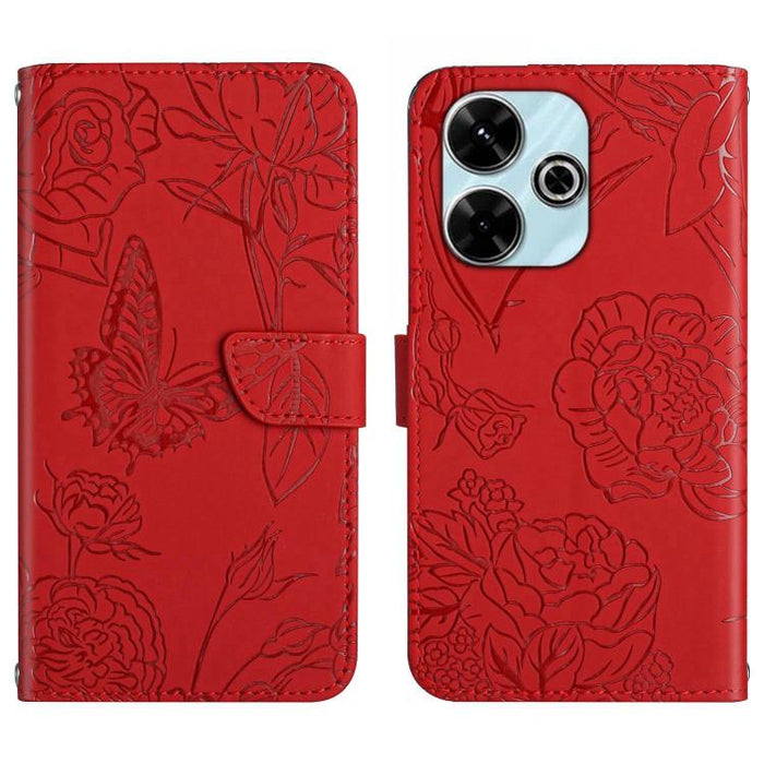 Funda de cuero con tapa para teléfono con relieve de mariposa y tacto de piel, For Redmi A7 Pro 171mm / Poco C85x 5G, For Redmi Note 15 Pro+ 5G Global 163.3mm, For Redmi Note 15 5G Global 164mm, For Redmi Note 15 Pro 4G Global 163.2mm                  ...