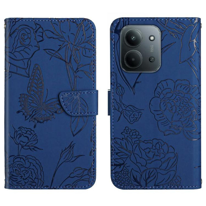Funda de cuero con tapa para teléfono con relieve de mariposa y tacto de piel, For Redmi A7 Pro 171mm / Poco C85x 5G, For Redmi Note 15 Pro+ 5G Global 163.3mm, For Redmi Note 15 5G Global 164mm, For Redmi Note 15 Pro 4G Global 163.2mm                  ...