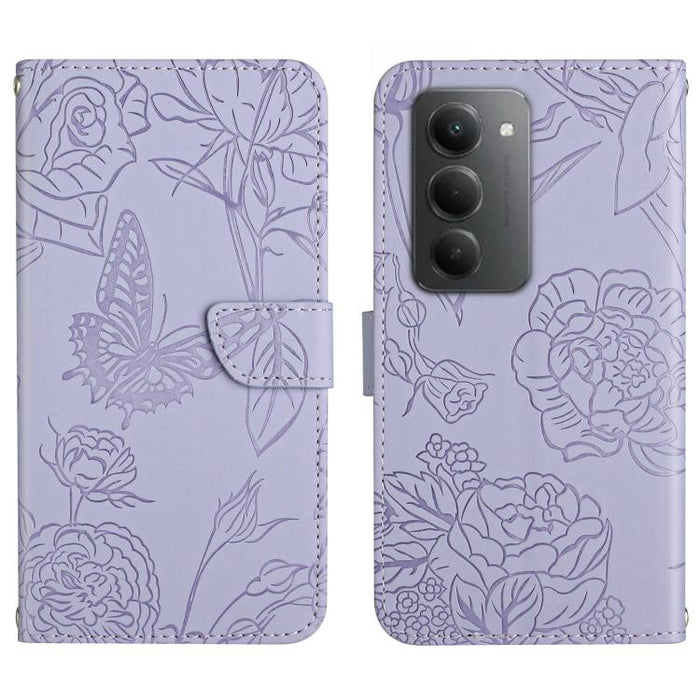 Funda de cuero con tapa para teléfono con relieve de mariposa y tacto de piel, For Redmi A7 Pro 171mm / Poco C85x 5G, For Redmi Note 15 Pro+ 5G Global 163.3mm, For Redmi Note 15 5G Global 164mm, For Redmi Note 15 Pro 4G Global 163.2mm                  ...