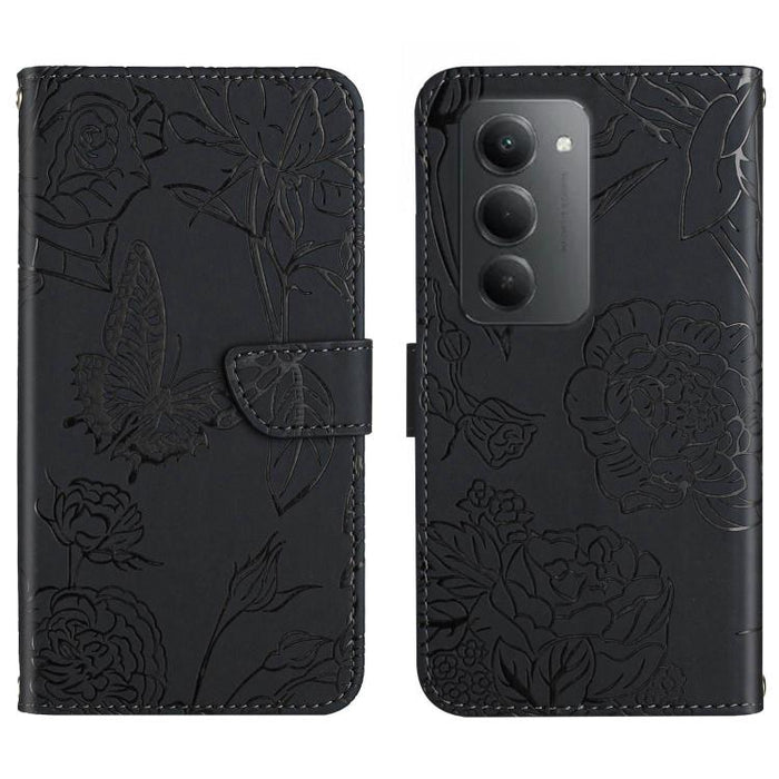 Funda de cuero con tapa para teléfono con relieve de mariposa y tacto de piel, For Redmi A7 Pro 171mm / Poco C85x 5G, For Redmi Note 15 Pro+ 5G Global 163.3mm, For Redmi Note 15 5G Global 164mm, For Redmi Note 15 Pro 4G Global 163.2mm                  ...