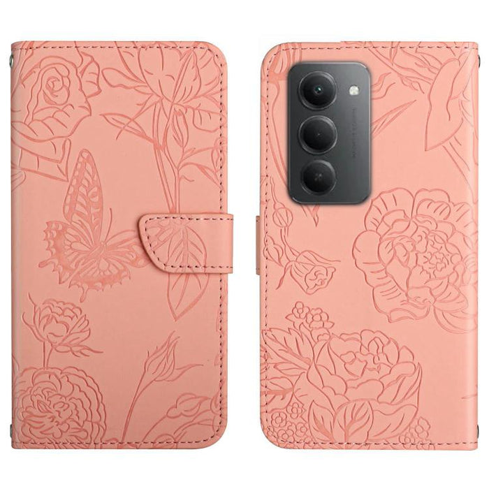 Funda de cuero con tapa para teléfono con relieve de mariposa y tacto de piel, For Redmi A7 Pro 171mm / Poco C85x 5G, For Redmi Note 15 Pro+ 5G Global 163.3mm, For Redmi Note 15 5G Global 164mm, For Redmi Note 15 Pro 4G Global 163.2mm                  ...