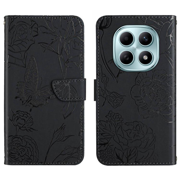 Funda de cuero con tapa para teléfono con relieve de mariposa y tacto de piel, For Redmi A7 Pro 171mm / Poco C85x 5G, For Redmi Note 15 Pro+ 5G Global 163.3mm, For Redmi Note 15 5G Global 164mm, For Redmi Note 15 Pro 4G Global 163.2mm                  ...