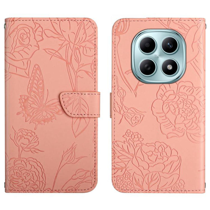 Funda de cuero con tapa para teléfono con relieve de mariposa y tacto de piel, For Redmi A7 Pro 171mm / Poco C85x 5G, For Redmi Note 15 Pro+ 5G Global 163.3mm, For Redmi Note 15 5G Global 164mm, For Redmi Note 15 Pro 4G Global 163.2mm                  ...