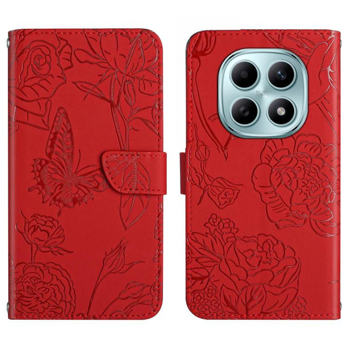 Funda de cuero con tapa para teléfono con relieve de mariposa y tacto de piel, For Redmi A7 Pro 171mm / Poco C85x 5G, For Redmi Note 15 Pro+ 5G Global 163.3mm, For Redmi Note 15 5G Global 164mm, For Redmi Note 15 Pro 4G Global 163.2mm                  ...