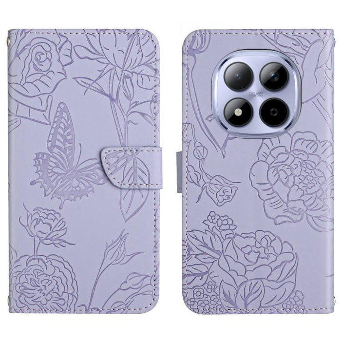 Funda de cuero con tapa para teléfono con relieve de mariposa y tacto de piel, For Redmi A7 Pro 171mm / Poco C85x 5G, For Redmi Note 15 Pro+ 5G Global 163.3mm, For Redmi Note 15 5G Global 164mm, For Redmi Note 15 Pro 4G Global 163.2mm                  ...