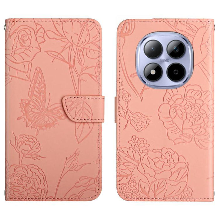 Funda de cuero con tapa para teléfono con relieve de mariposa y tacto de piel, For Redmi A7 Pro 171mm / Poco C85x 5G, For Redmi Note 15 Pro+ 5G Global 163.3mm, For Redmi Note 15 5G Global 164mm, For Redmi Note 15 Pro 4G Global 163.2mm                  ...