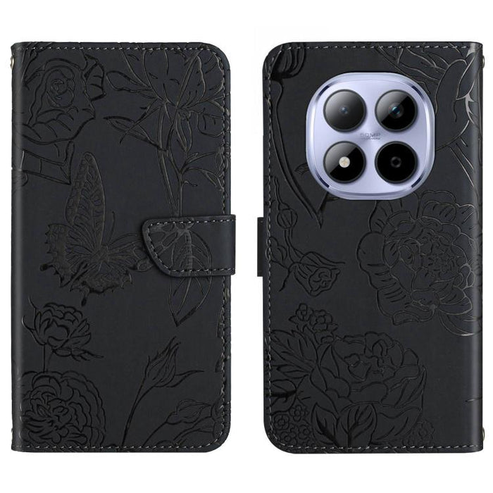 Funda de cuero con tapa para teléfono con relieve de mariposa y tacto de piel, For Redmi A7 Pro 171mm / Poco C85x 5G, For Redmi Note 15 Pro+ 5G Global 163.3mm, For Redmi Note 15 5G Global 164mm, For Redmi Note 15 Pro 4G Global 163.2mm                  ...