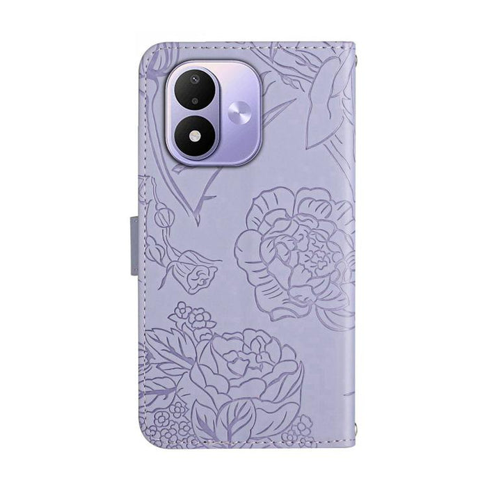 Funda de cuero con tapa para teléfono con relieve de mariposa y tacto de piel, For Redmi A7 Pro 171mm / Poco C85x 5G, For Redmi Note 15 Pro+ 5G Global 163.3mm, For Redmi Note 15 5G Global 164mm, For Redmi Note 15 Pro 4G Global 163.2mm                  ...