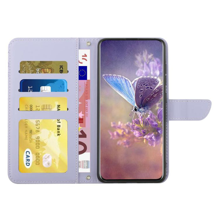 Funda de cuero con tapa para teléfono con relieve de mariposa y tacto de piel, For Redmi A7 Pro 171mm / Poco C85x 5G, For Redmi Note 15 Pro+ 5G Global 163.3mm, For Redmi Note 15 5G Global 164mm, For Redmi Note 15 Pro 4G Global 163.2mm                  ...