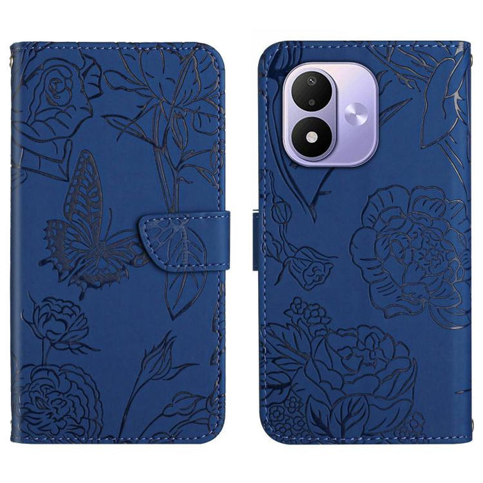 Funda de cuero con tapa para teléfono con relieve de mariposa y tacto de piel, For Redmi A7 Pro 171mm / Poco C85x 5G, For Redmi Note 15 Pro+ 5G Global 163.3mm, For Redmi Note 15 5G Global 164mm, For Redmi Note 15 Pro 4G Global 163.2mm                  ...