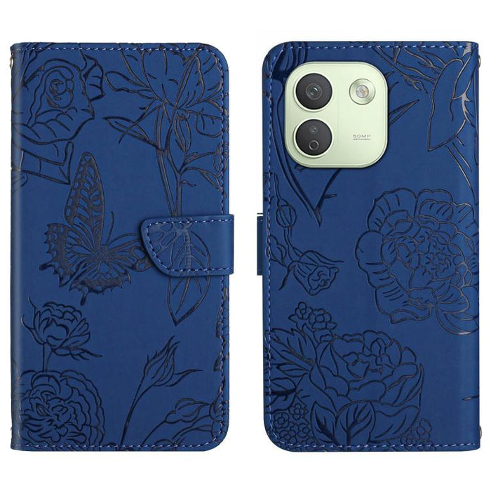 Funda de cuero con tapa para teléfono con relieve de mariposa y tacto de piel, For Redmi A7 Pro 171mm / Poco C85x 5G, For Redmi Note 15 Pro+ 5G Global 163.3mm, For Redmi Note 15 5G Global 164mm, For Redmi Note 15 Pro 4G Global 163.2mm                  ...